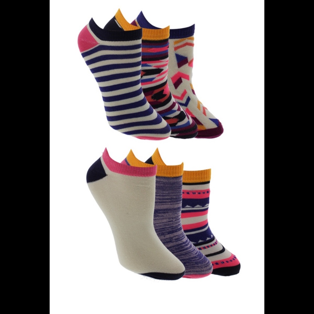 🌟NWT Ladies 6PK No Show Ankle Socks